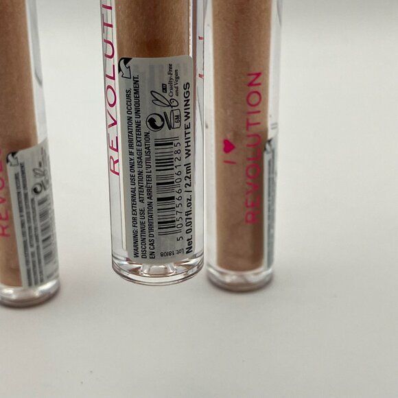 I Heart Revolution Metallic Angel Heart, White Wings Lip-Gloss Pack Of 3 Pcs - Picture 4 of 5